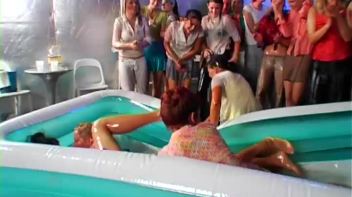 Mega Oil Fight Covers Chicks Head To Toe Screencap 26 on www.sinx.com