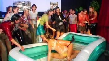 Mega Oil Fight Covers Chicks Head To Toe Screencap 71 on www.sinx.com