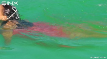 Waterpark Fun For Fully Clothed Brunette Babe Screencap 23 on www.sinx.com