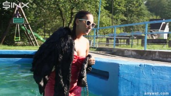 Waterpark Fun For Fully Clothed Brunette Babe Screencap 41 on www.sinx.com