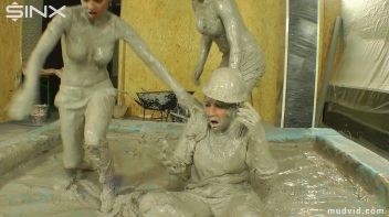 Messy girls double team hot blonde in mud wrestling catfight Screencap 64 on www.sinx.com