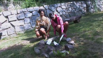 Piss In The Park!  Lesbos Fill Their Faces With Piss and Attack That Clit! Screencap 13 on www.sinx.com