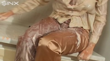 Hottie Gets Wet And Messy In Satin Screencap 27 on www.sinx.com