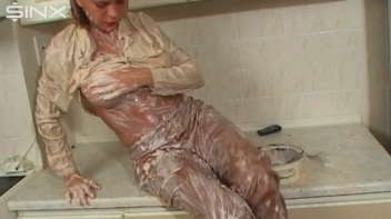 Hottie Gets Wet And Messy In Satin Screencap 42 on www.sinx.com