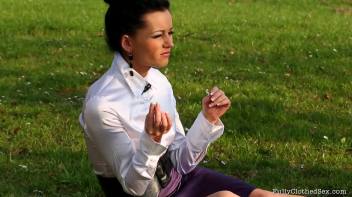 Fully Clothed Pussy In The Park Screencap 1 on www.sinx.com