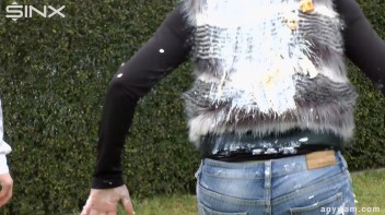 Clothed Food Fight Gets Out Of Control - Cam 1 Screencap 57 on www.sinx.com