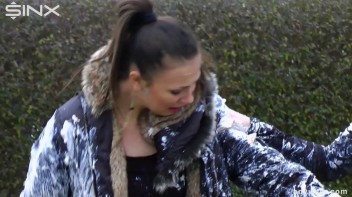 Clothed Food Fight Gets Out Of Control - Cam 1 Screencap 87 on www.sinx.com