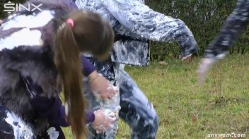 Clothed Food Fight Gets Out Of Control - Cam 1 Screencap 91 on www.sinx.com