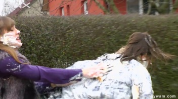 Clothed Food Fight Gets Out Of Control - Cam 1 Screencap 93 on www.sinx.com