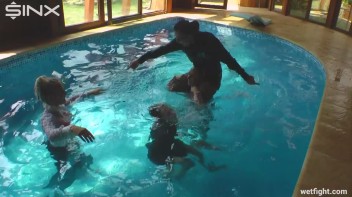 Smoking Babes Punished In Pool Screencap 17 on www.sinx.com