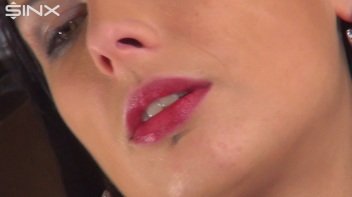 Raven Haired Hottie Smokes In The Kitchen Screencap 7 on www.sinx.com