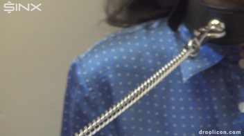 Leashed Brunette Drools While Humiliated With Ball Gag Screencap 19 on www.sinx.com