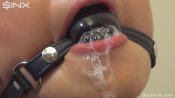 Leashed Brunette Drools While Humiliated With Ball Gag Screencap 49 on www.sinx.com
