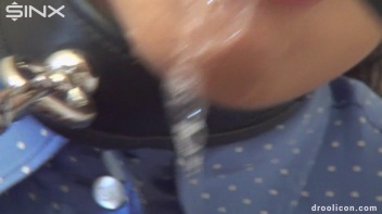 Leashed Brunette Drools While Humiliated With Ball Gag Screencap 52 on www.sinx.com
