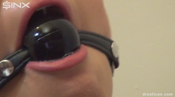 Leashed Brunette Drools While Humiliated With Ball Gag Screencap 10 on www.sinx.com