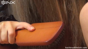 Hair Brushing Brunette Babe Screencap 19 on www.sinx.com