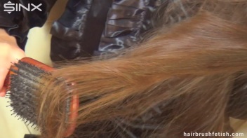 Hair Brushing Brunette Babe Screencap 43 on www.sinx.com
