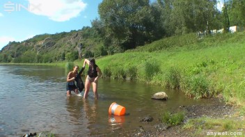 Fun Fueled Water Fight Heads To The River Screencap 32 on www.sinx.com