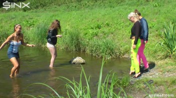 Fun Fueled Water Fight Heads To The River Screencap 4 on www.sinx.com