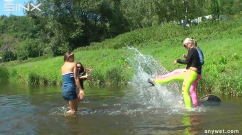 Fun Fueled Water Fight Heads To The River Screencap 8 on www.sinx.com
