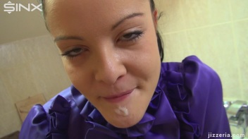 Bathroom Blowjob and Lots of Spit Screencap 24 on www.sinx.com