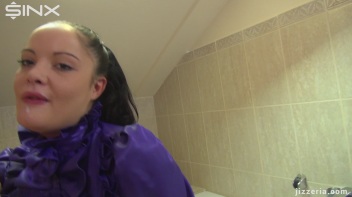 Bathroom Blowjob and Lots of Spit Screencap 40 on www.sinx.com