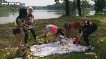Five Chicks And One Fucked Up, Messy Picnic! Screencap 11 on www.sinx.com