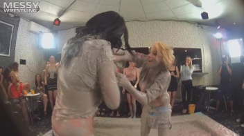 Messy Wrestling: Casual Splat and Catfight To Get To Those Huge Titties! Screencap 14 on www.sinx.com