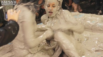 Messy Wrestling: Casual Splat and Catfight To Get To Those Huge Titties! Screencap 26 on www.sinx.com