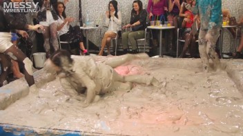 Messy Wrestling: Casual Splat and Catfight To Get To Those Huge Titties! Screencap 29 on www.sinx.com