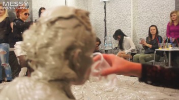 Messy Wrestling: Casual Splat and Catfight To Get To Those Huge Titties! Screencap 33 on www.sinx.com