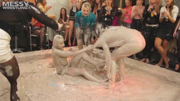 Messy Wrestling: Casual Splat and Catfight To Get To Those Huge Titties! Screencap 49 on www.sinx.com