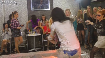 Messy Wrestling: Casual Splat and Catfight To Get To Those Huge Titties! Screencap 7 on www.sinx.com