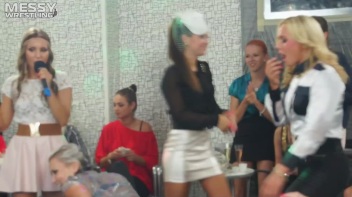 Making The Most Of The Mess As They Romp, Stomp, and Slop It Up In The Oil! 2 Audience Fights!! Screencap 15 on www.sinx.com