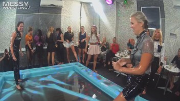 Making The Most Of The Mess As They Romp, Stomp, and Slop It Up In The Oil! 2 Audience Fights!! Screencap 19 on www.sinx.com