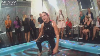 Making The Most Of The Mess As They Romp, Stomp, and Slop It Up In The Oil! 2 Audience Fights!! Screencap 22 on www.sinx.com