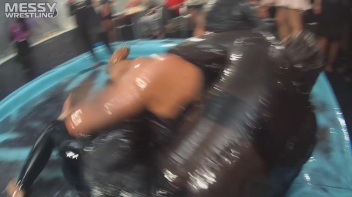 Making The Most Of The Mess As They Romp, Stomp, and Slop It Up In The Oil! 2 Audience Fights!! Screencap 53 on www.sinx.com