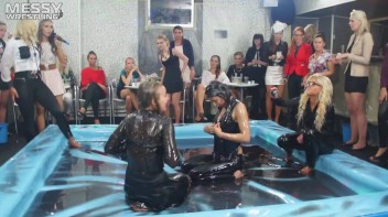 Making The Most Of The Mess As They Romp, Stomp, and Slop It Up In The Oil! 2 Audience Fights!! Screencap 61 on www.sinx.com