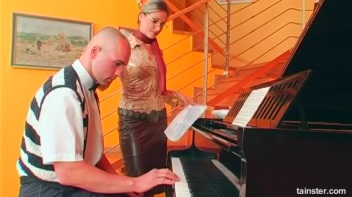 Bitchy Piano Tutor Dishes Out Cock And Ball Torture Screencap 28 on www.sinx.com