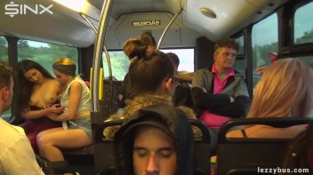 Tattooed Lesbians Fingering Fun On The Bus Screencap 12 on www.sinx.com
