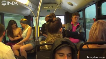 Tattooed Lesbians Fingering Fun On The Bus Screencap 16 on www.sinx.com