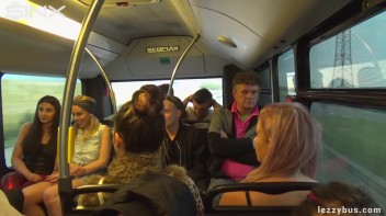 Tattooed Lesbians Fingering Fun On The Bus Screencap 2 on www.sinx.com