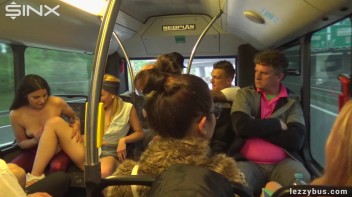 Tattooed Lesbians Fingering Fun On The Bus Screencap 25 on www.sinx.com