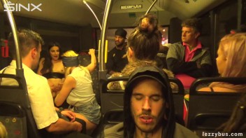 Tattooed Lesbians Fingering Fun On The Bus Screencap 31 on www.sinx.com