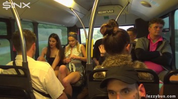 Tattooed Lesbians Fingering Fun On The Bus Screencap 46 on www.sinx.com