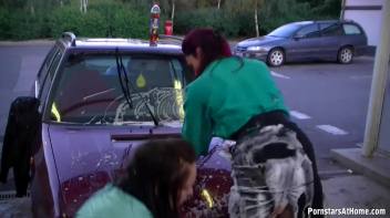 Satin Freaks Messy Carwash Screencap 46 on www.sinx.com