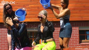 Stunning Babes In Coloured Denims Get Drenched! Screencap 35 on www.sinx.com