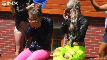 Stunning Babes In Coloured Denims Get Drenched! Screencap 37 on www.sinx.com