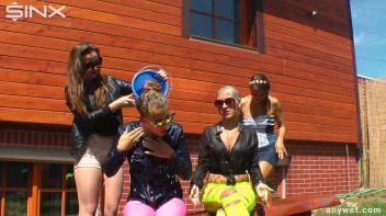Stunning Babes In Coloured Denims Get Drenched! Screencap 38 on www.sinx.com