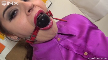Gagged And Drooling, Making A Mess Of Herself Screencap 43 on www.sinx.com